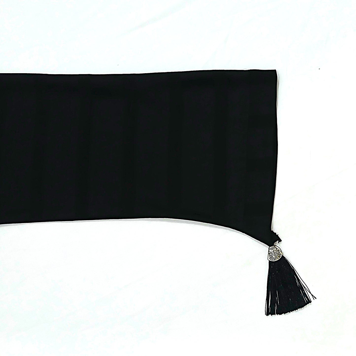 Premium black front open abaya