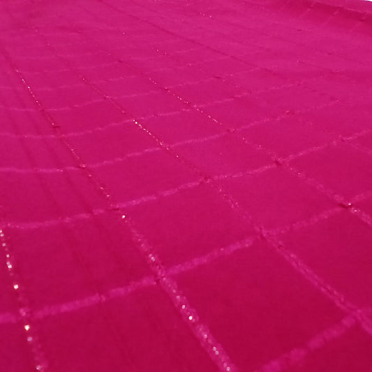 Luxury Checkered Georgette Stoler for Girls