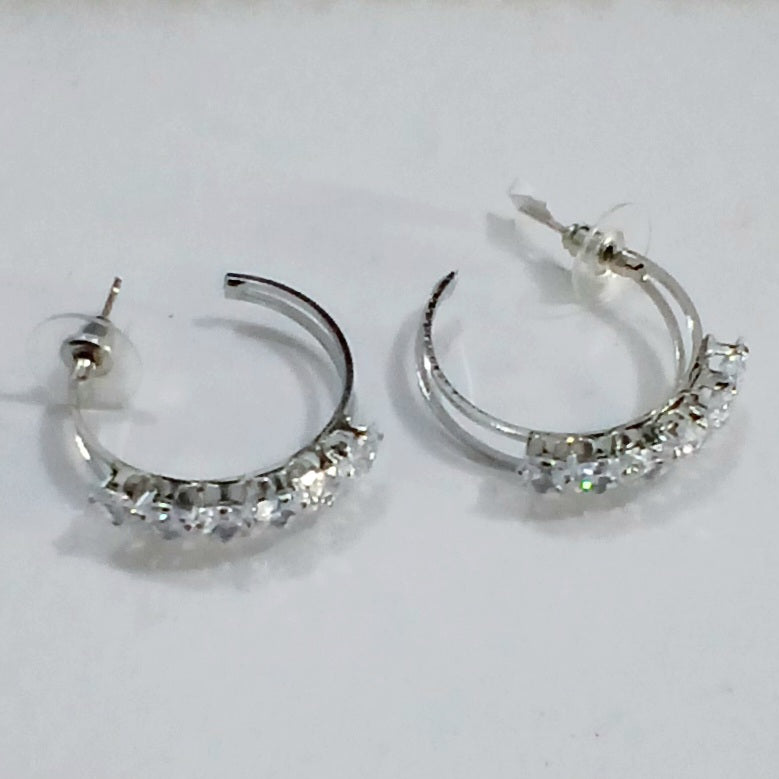 Zircon Hoops Pair