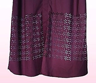 Three Piece Premium Laser Cut Purple Abaya