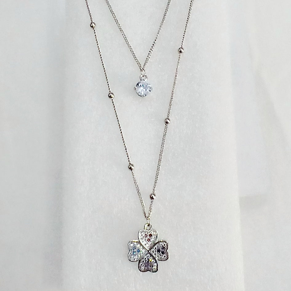 Zircon Double Chain Locket