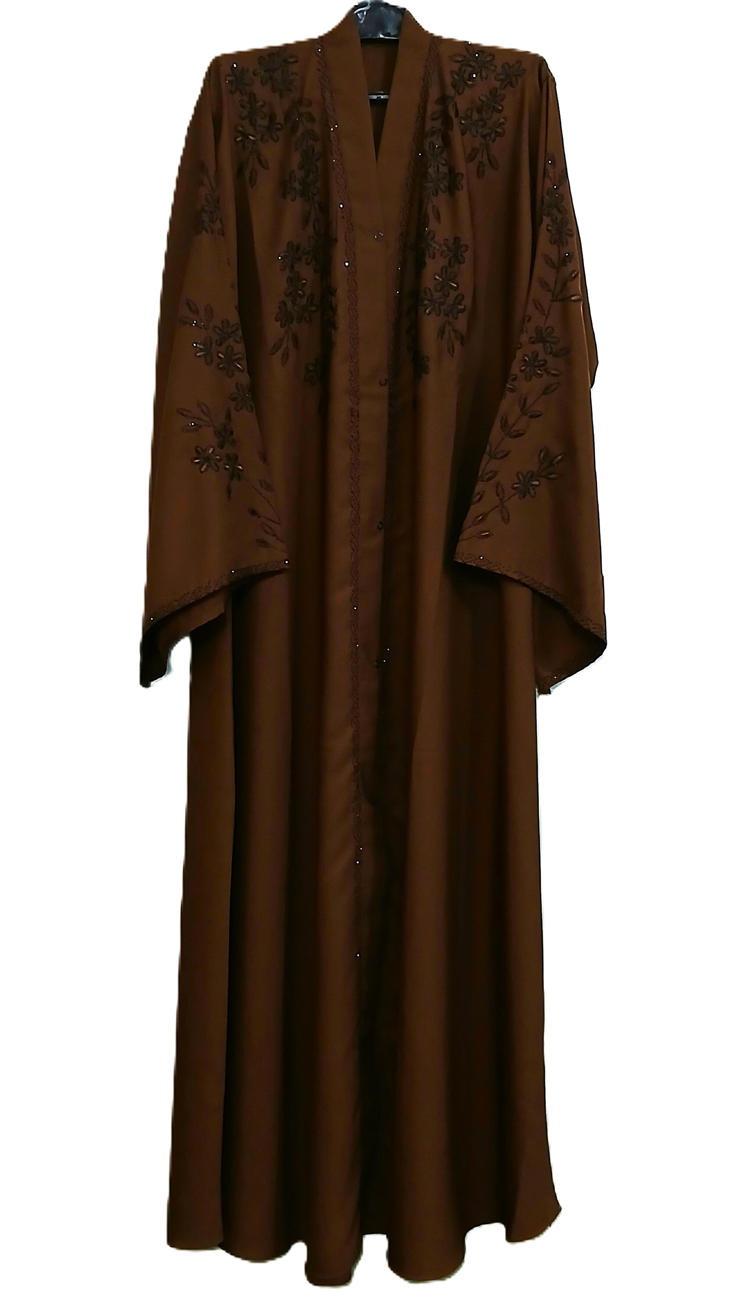 Premium Embroidered Brown Abaya