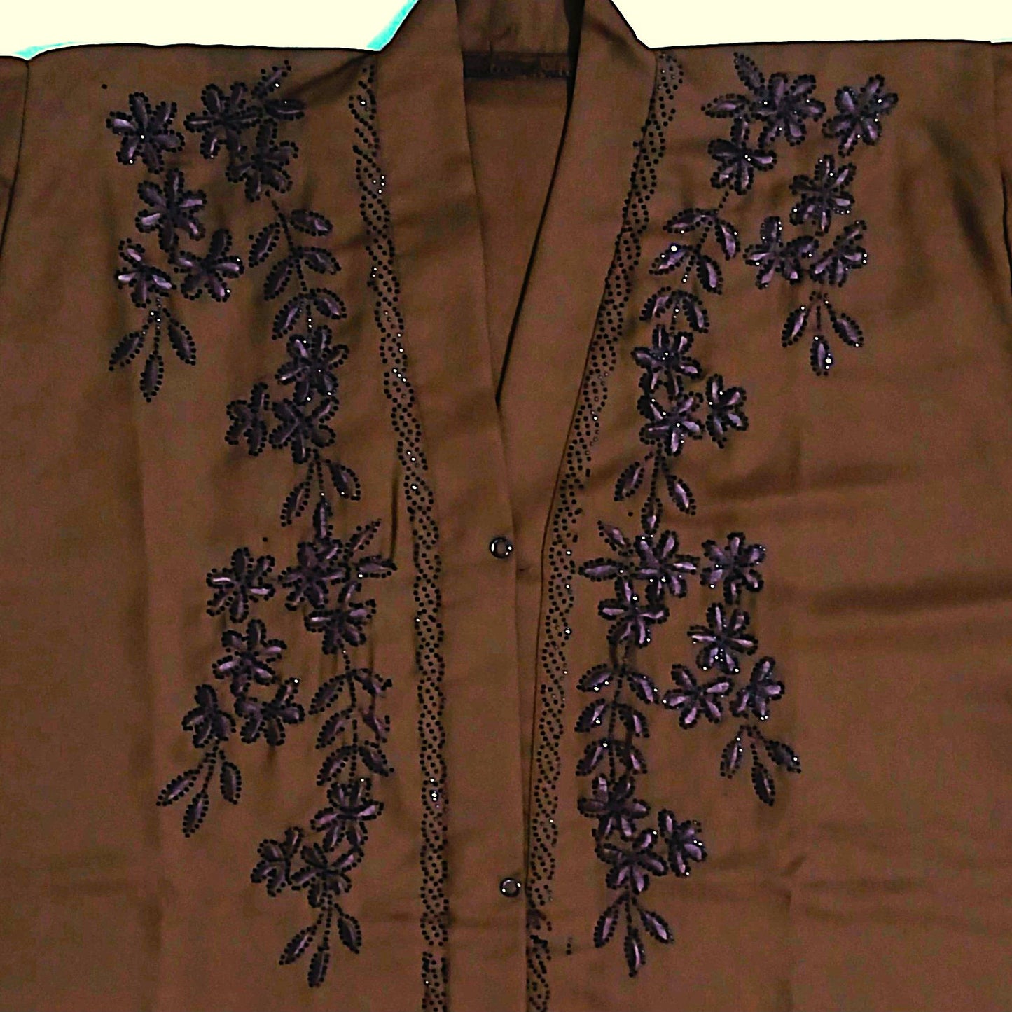 Premium Embroidered Brown Abaya