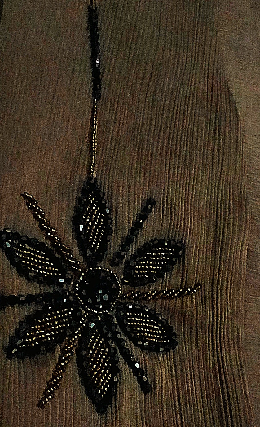 Premium Cut Dana Embroidered Brown Abaya