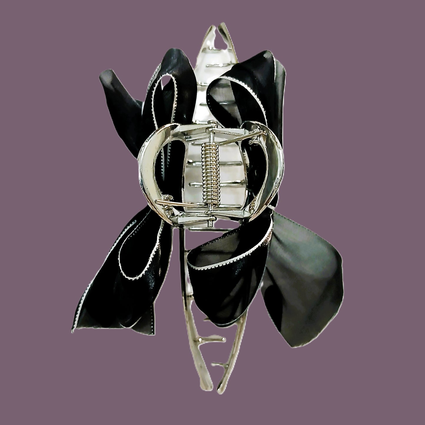 Fancy Metal Hair Catcher Black & Silver