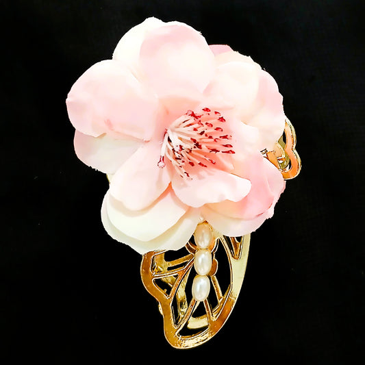 Fancy Metal Hair Catcher Pink & Golden