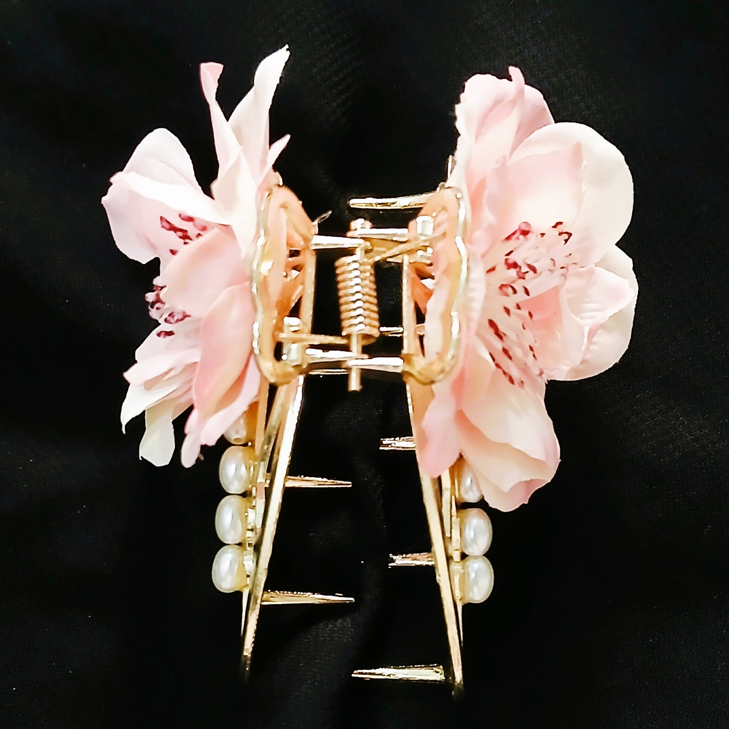 Fancy Metal Hair Catcher Pink & Golden