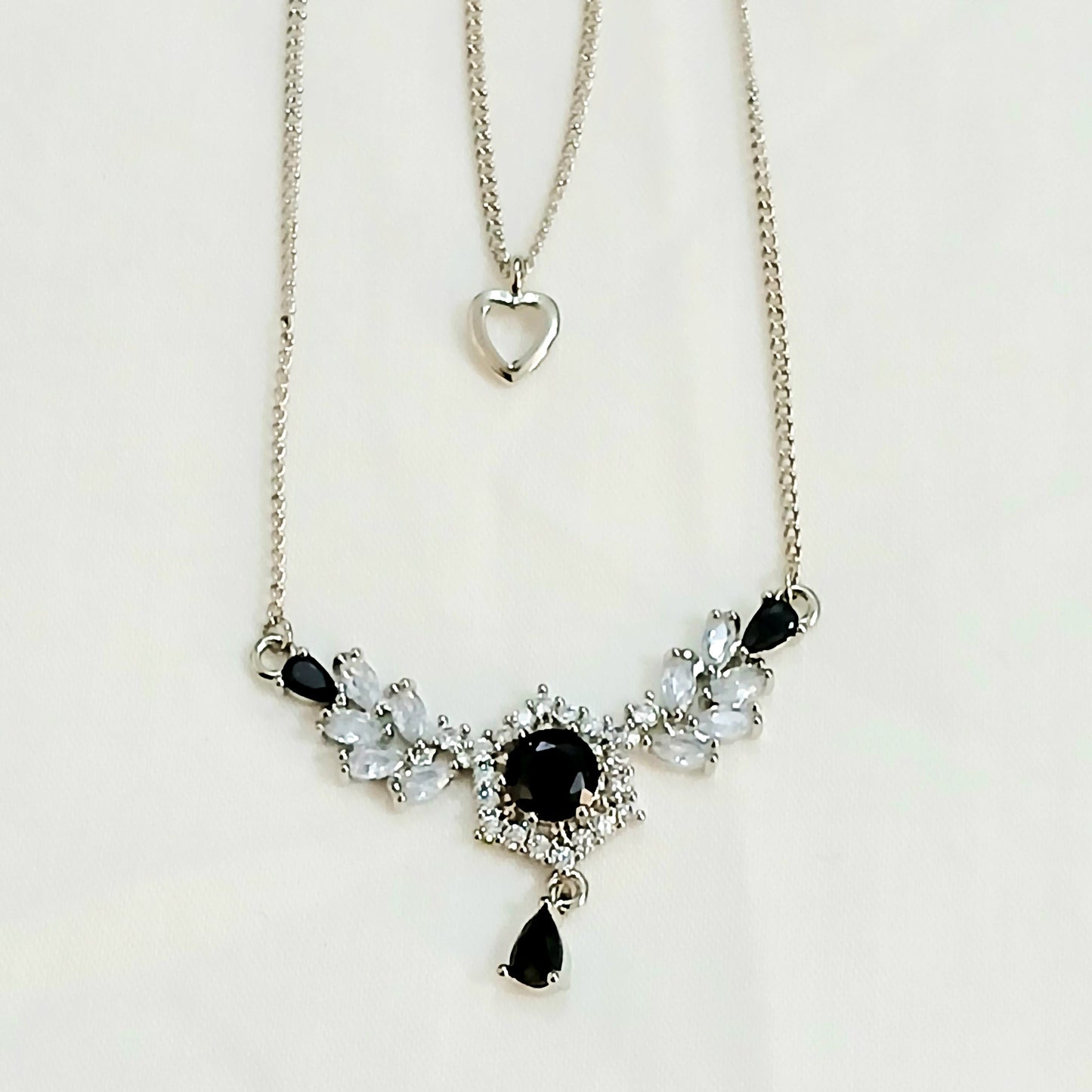 Zircon Double Chain Locket