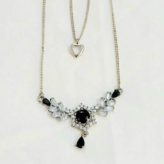 Zircon Double Chain Locket