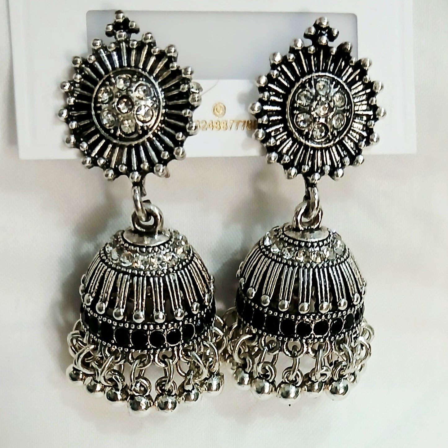 Black & Silver Jhumka