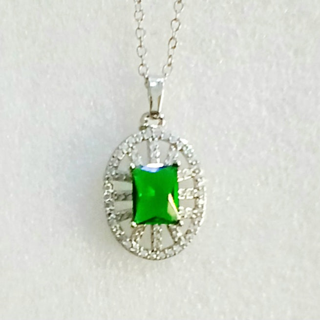 Zircon Emerald Green Pendant