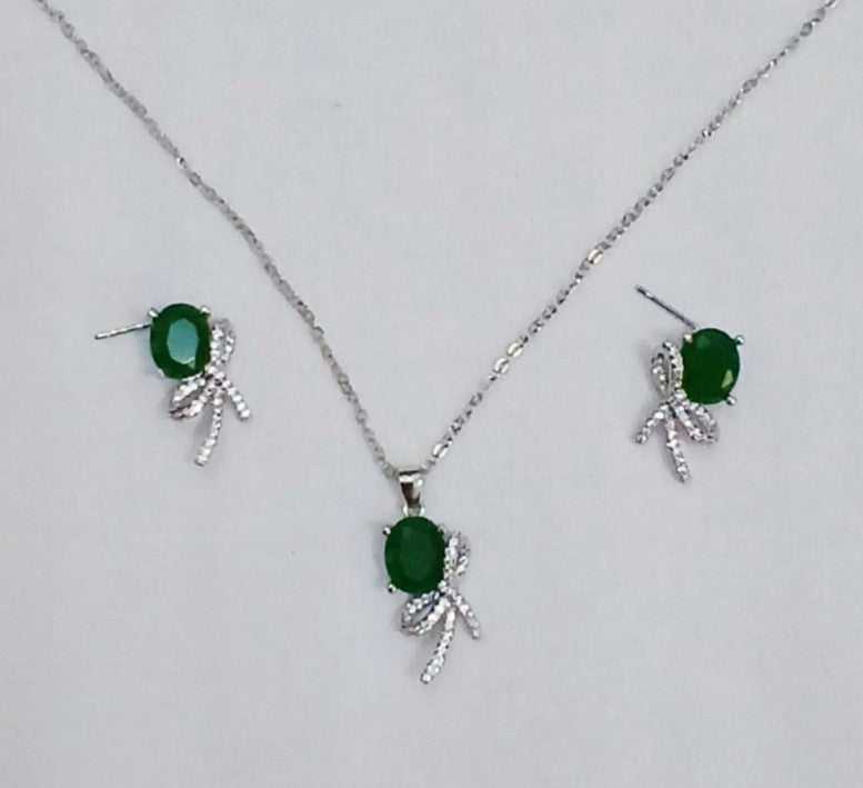 Zircon Pendant Black & Green