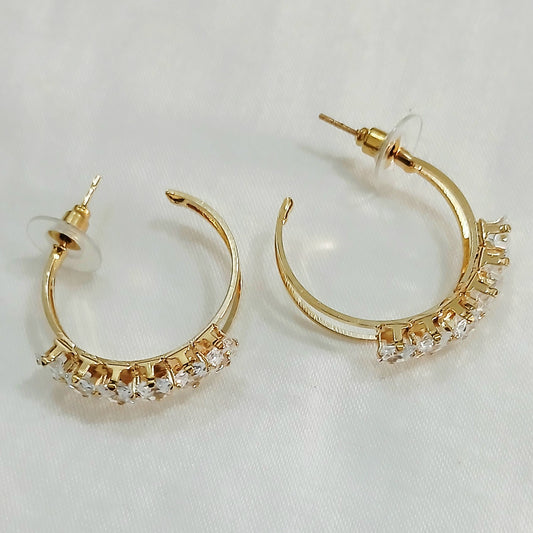 Zircon Hoops Pair