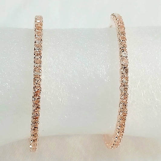 Zircon Round Drop Hoops Pair