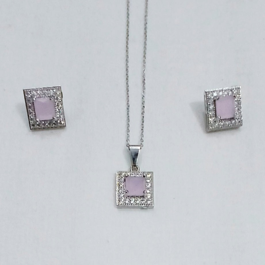 Zircon Pink 925 Combo set
