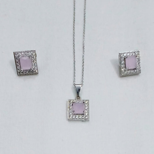 Zircon Pink 925 Combo set