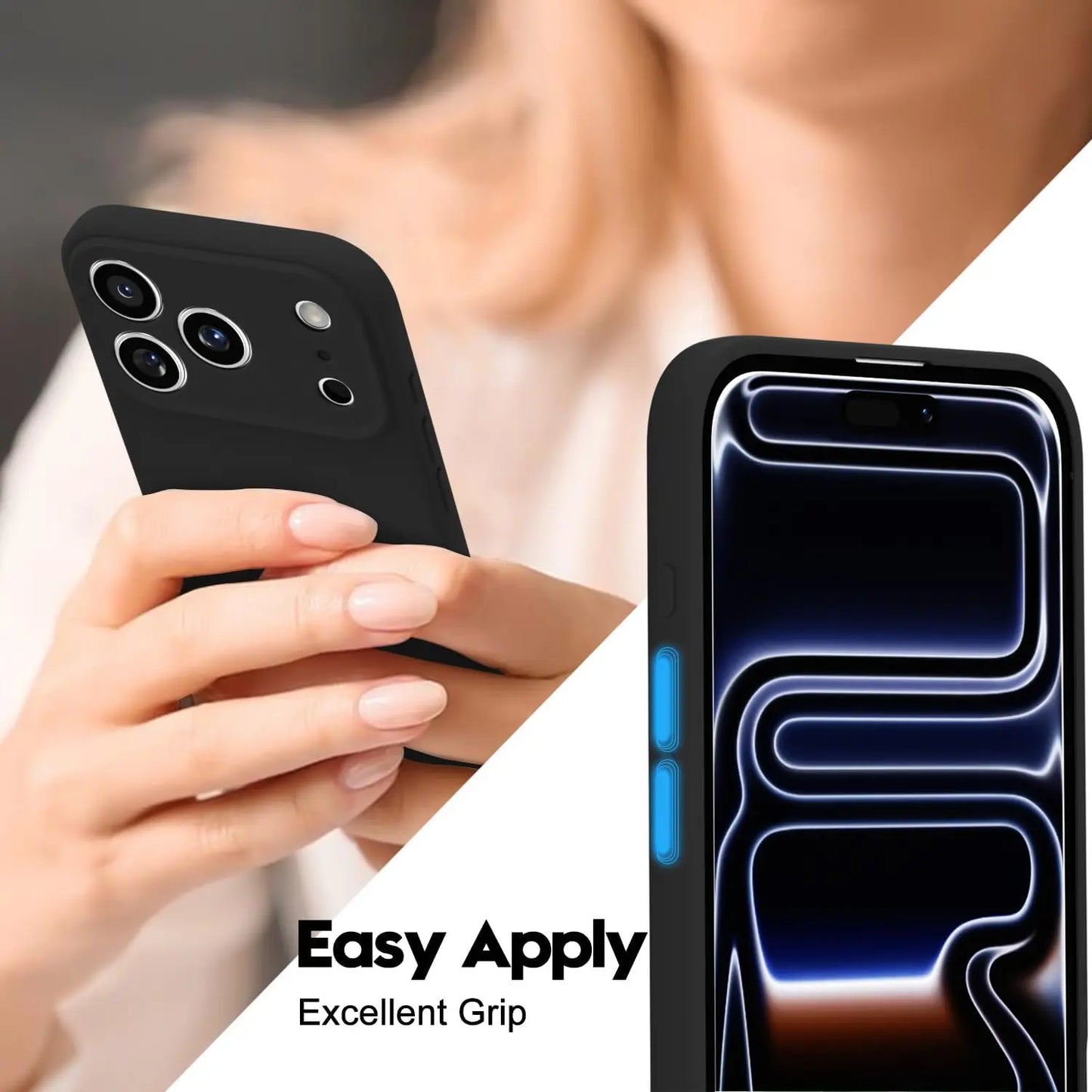 iPhone 17ProMax/ 17 Pro / 17 / Air Phone Case Liquid Silicone, Thin Ultra Slim Minimalist Phone Cover