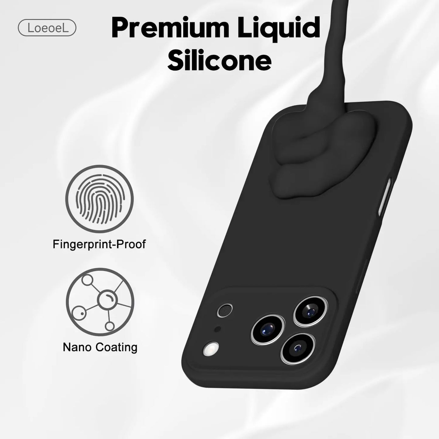 iPhone 17ProMax/ 17 Pro / 17 / Air Phone Case Liquid Silicone, Thin Ultra Slim Minimalist Phone Cover