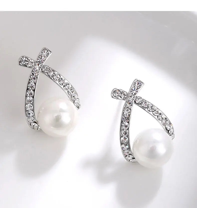 New Green Leaf Long Pearl Tassel Earrings