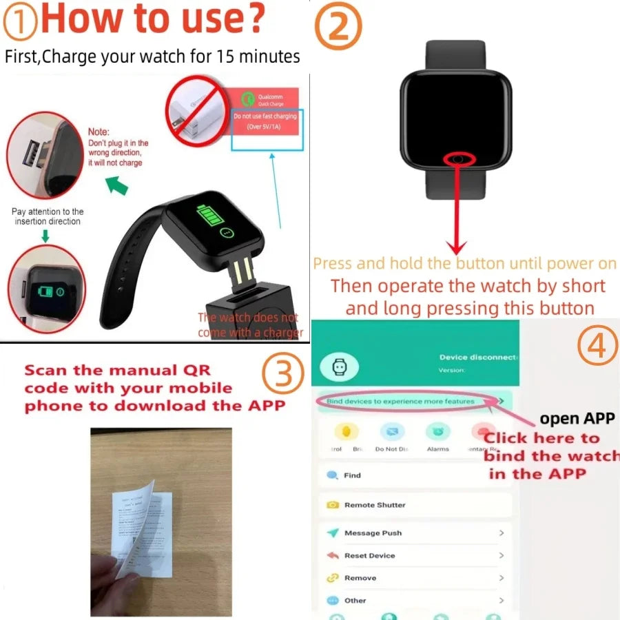 Y68 Smart Watch 1.44-inch