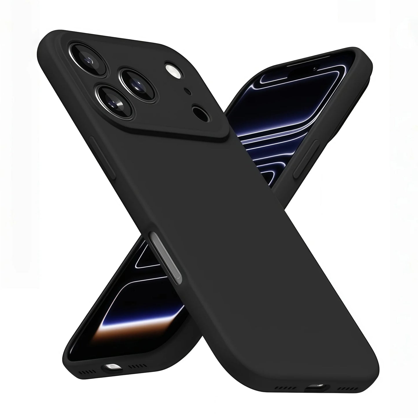 iPhone 17ProMax/ 17 Pro / 17 / Air Phone Case Liquid Silicone, Thin Ultra Slim Minimalist Phone Cover