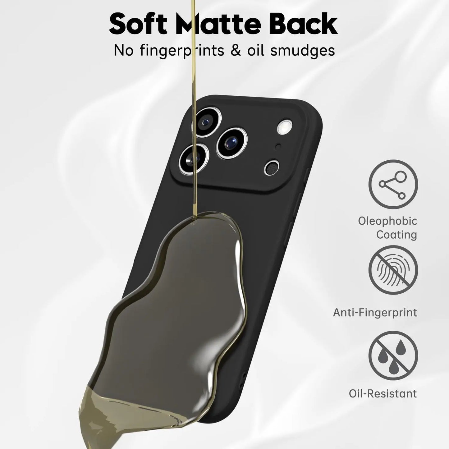 iPhone 17ProMax/ 17 Pro / 17 / Air Phone Case Liquid Silicone, Thin Ultra Slim Minimalist Phone Cover