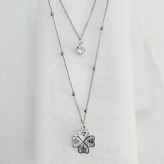 Zircon Double Chain Locket